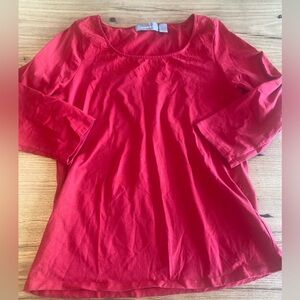 Liz Claiborne Red Long‎ Sleeve Tee